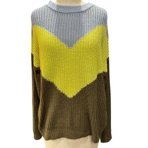 Hyfve Colorblock Chevron Knit Sweater – Size M